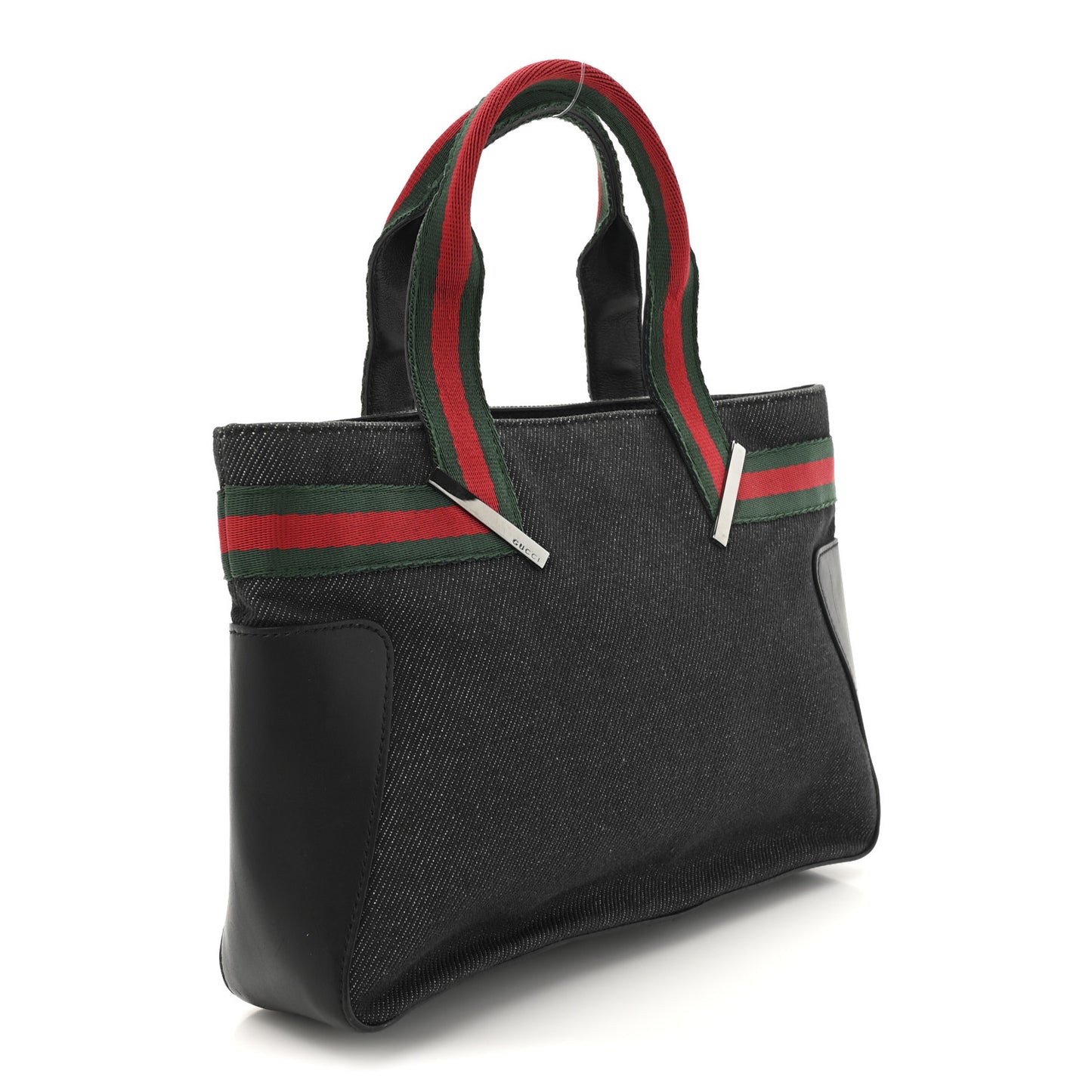 Denim Web Tote Bag Black