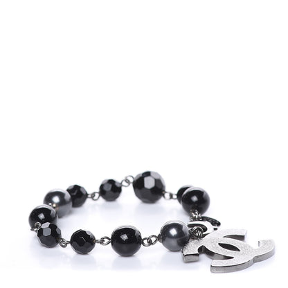 Chanel Ruthenium Bead CC Bracelet Black 1 of 5