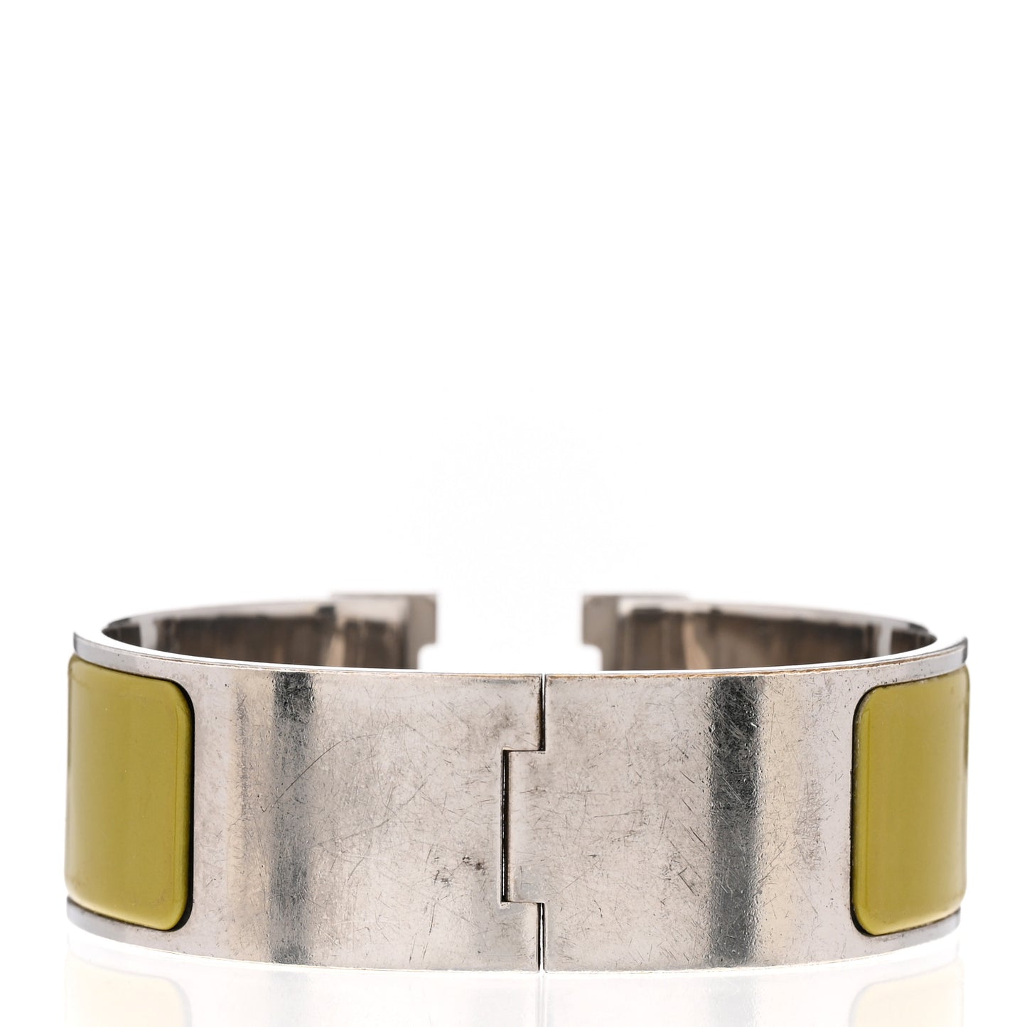 Enamel Wide Clic Clac H Bracelet GM Vert Olive