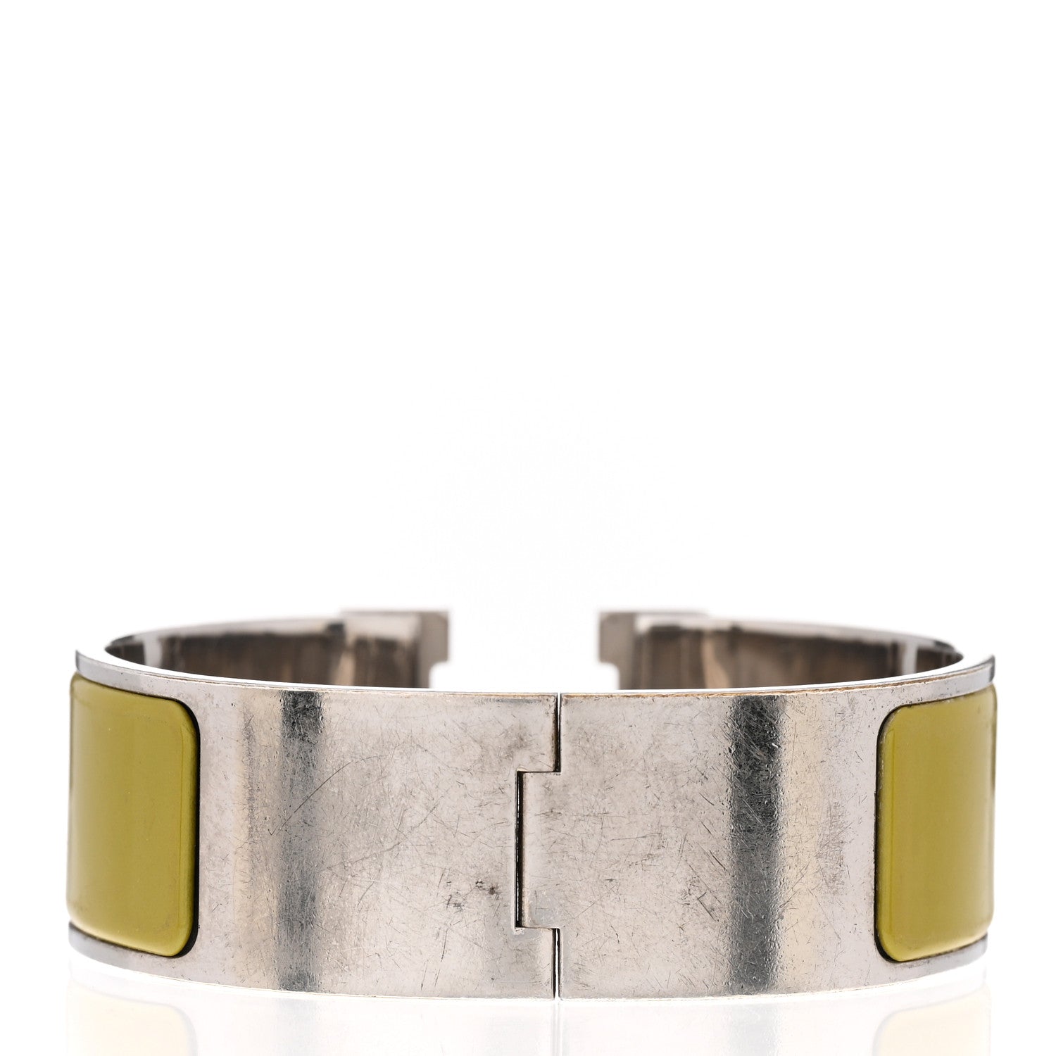 Hermes Enamel Wide Clic Clac H Bracelet GM Vert Olive 3 of 5