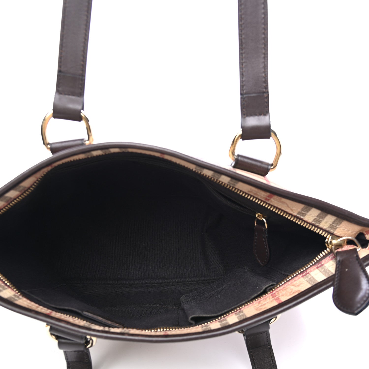 Burberry Haymarket Check Medium Regent Tote Chocolate 4 of 7