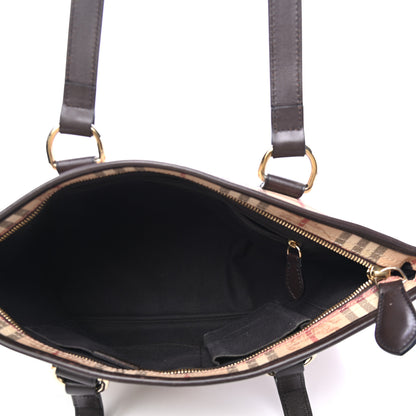 Burberry Haymarket Check Medium Regent Tote Chocolate 4 of 7