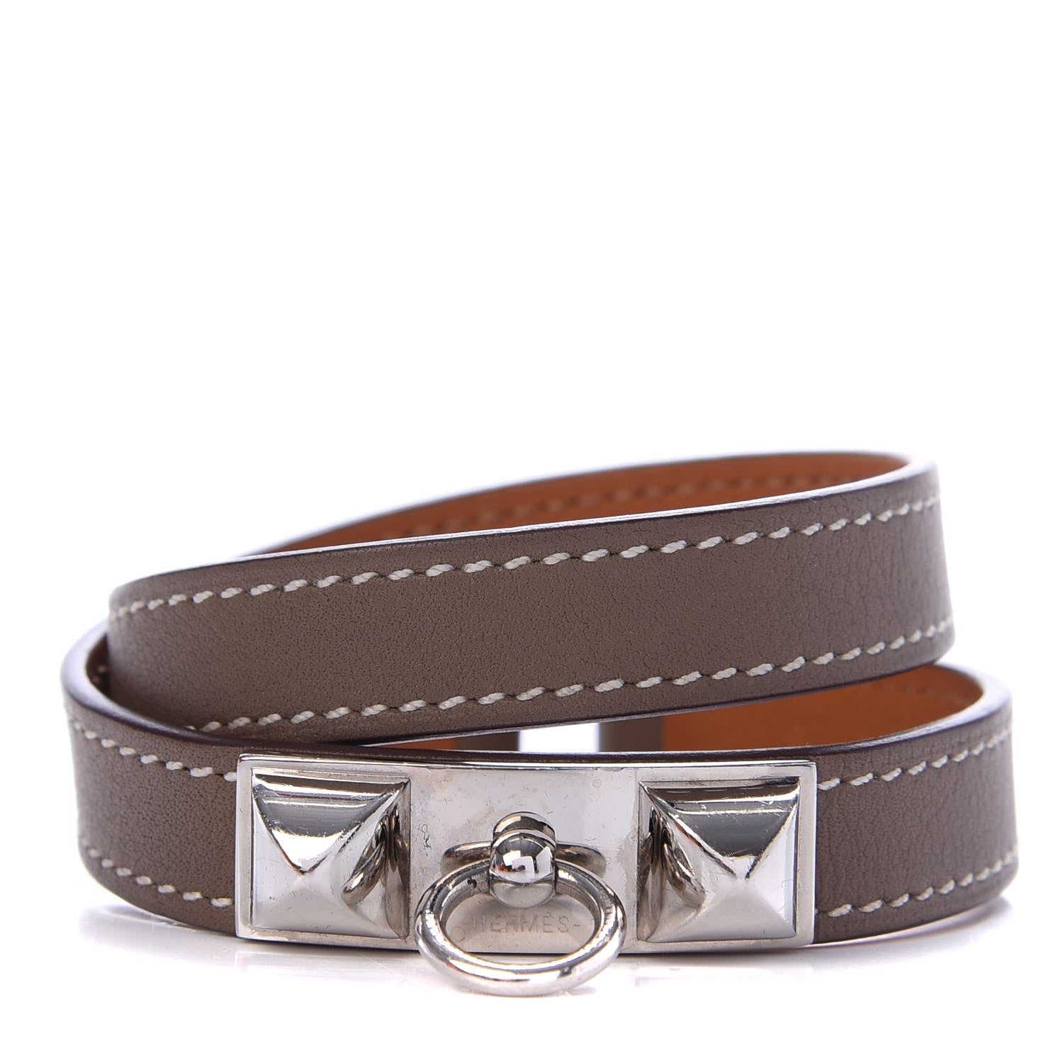 Hermes Swift Rivale Double Tour Bracelet S Etoupe 1 of 5