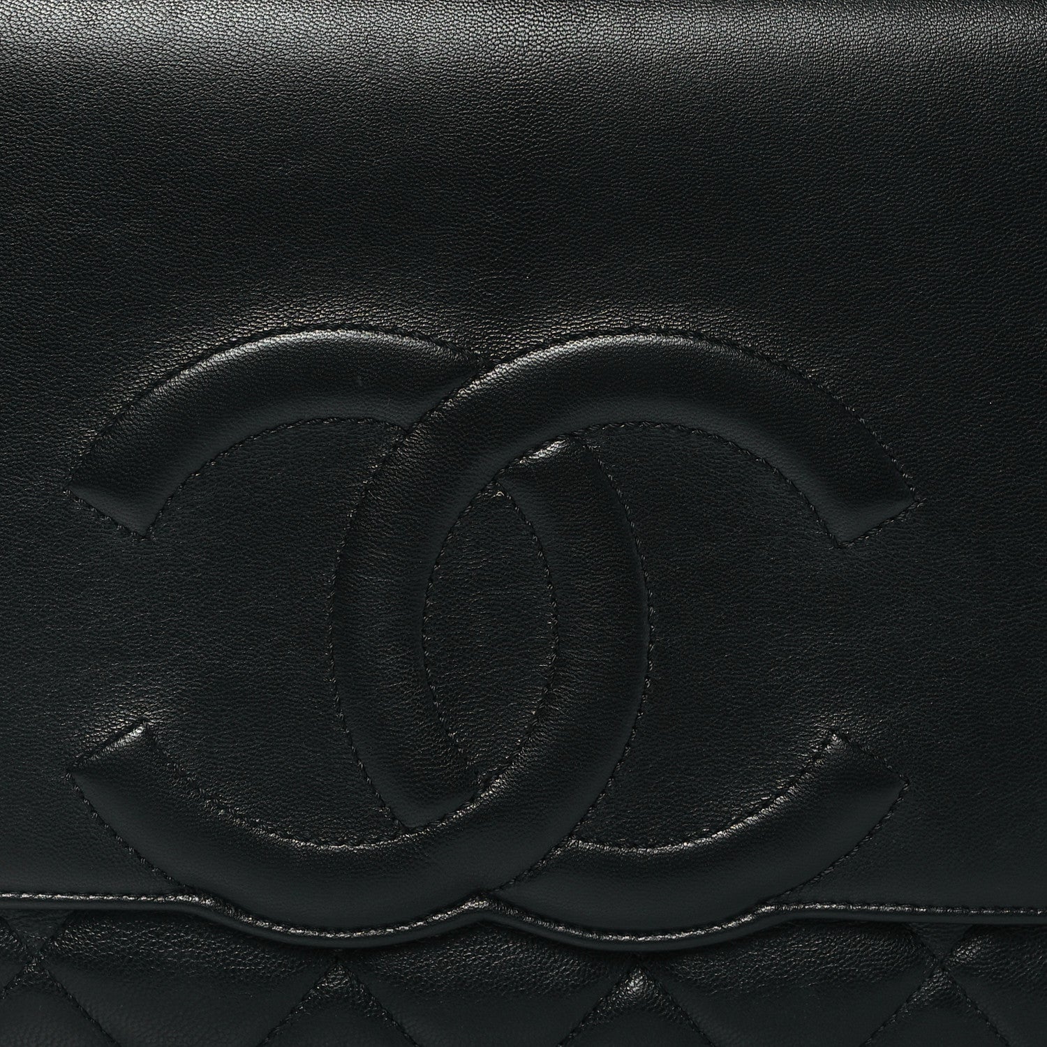 Chanel Goatskin Quilted Timeless CC Clutch Black 8 of 10