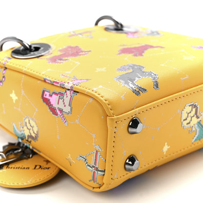 Christian Dior Calfskin Pixel Zodiac Micro Lady Dior Yellow Multicolor 11 of 12