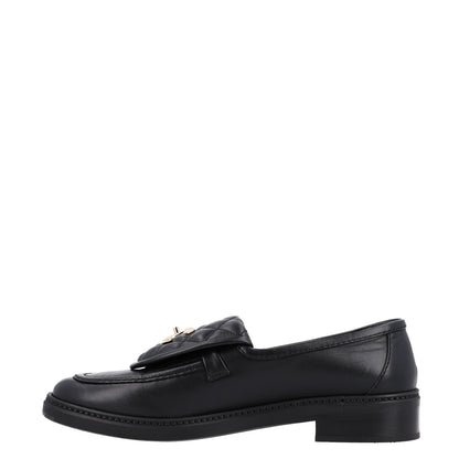 Chanel Lambskin Quilted CC Turnlock Loafers 38.5 Black 1 of 8