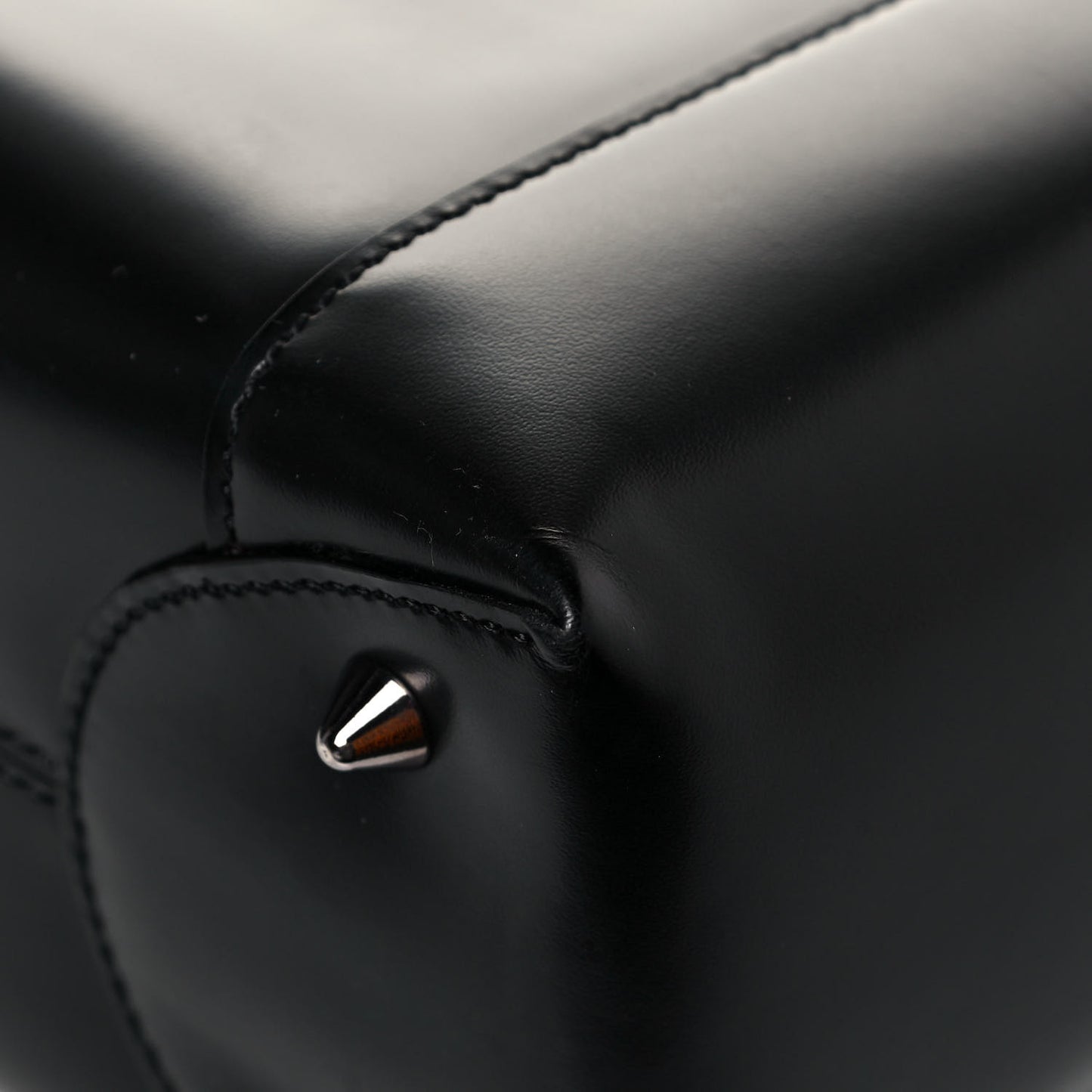 Calfskin Maris Pearl Beaded Top Handle Bag Black