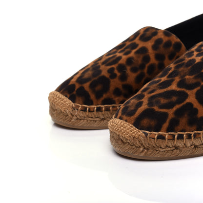 Saint Laurent Suede Leopard Print Espadrilles 36.5 Natural 6 of 13