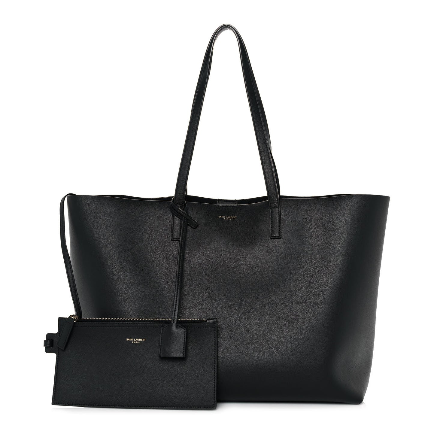 Calfskin Large Shopping Tote Black
