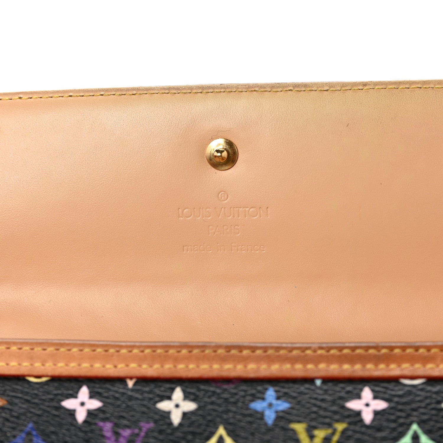 Louis Vuitton Monogram Multicolor Porte Tresor International Wallet Black 10 of 13