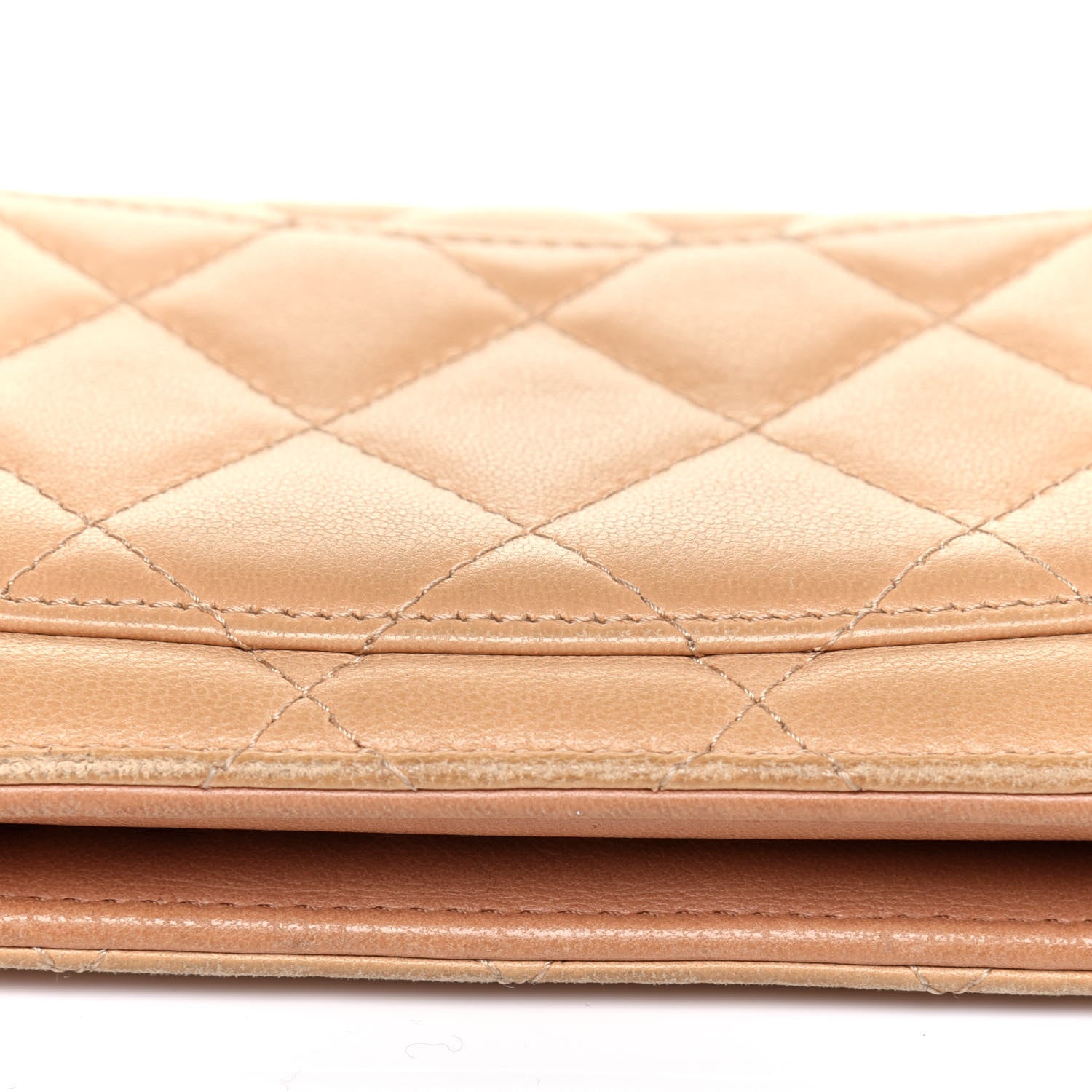 Chanel Lambskin Quilted Yen Wallet Beige 16 of 23