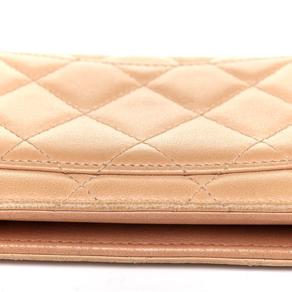 Chanel Lambskin Quilted Yen Wallet Beige 16 of 23
