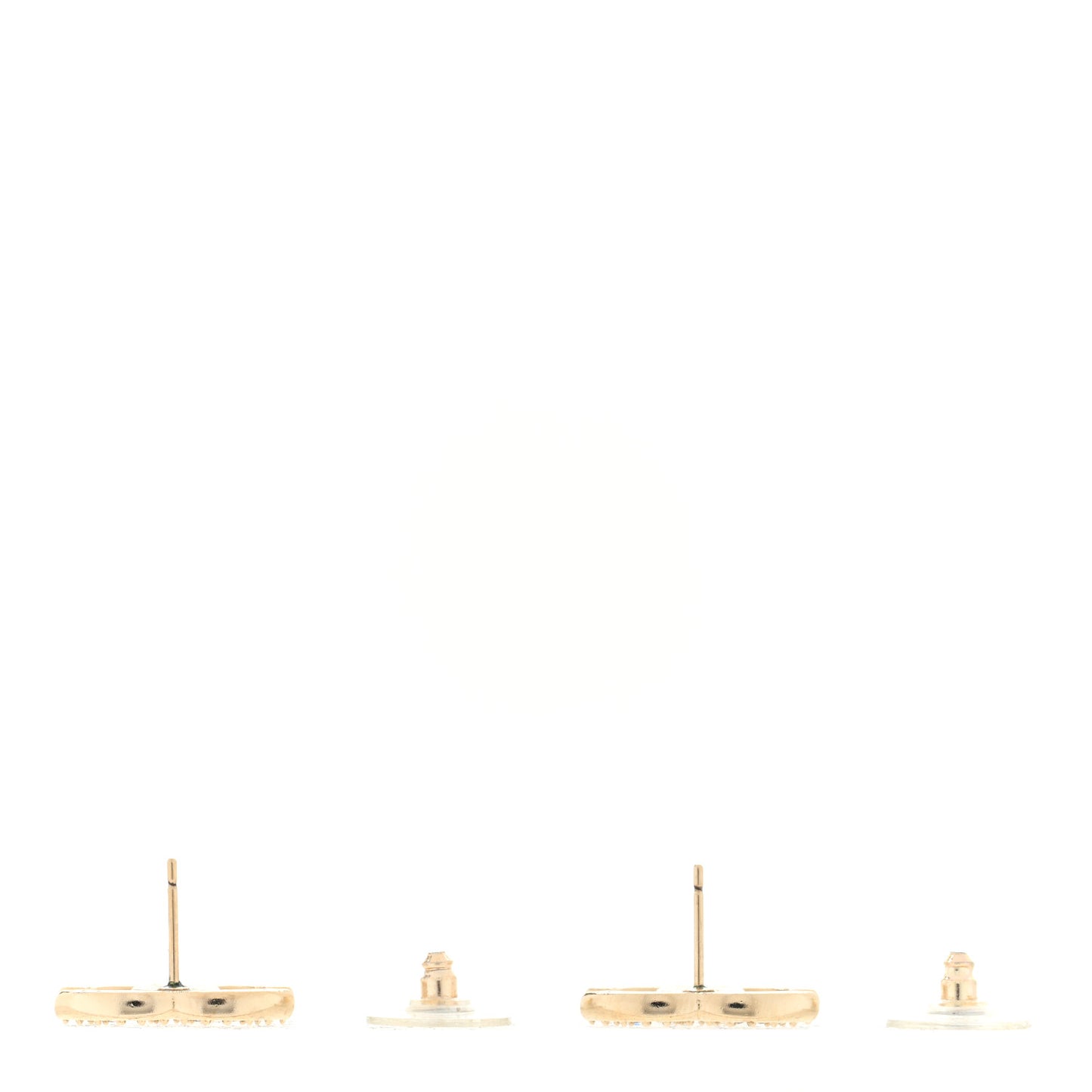 Crystal CC Earrings Light Gold