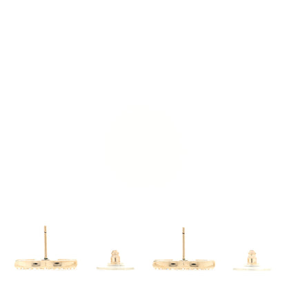 Chanel Crystal CC Earrings Light Gold 3 of 4