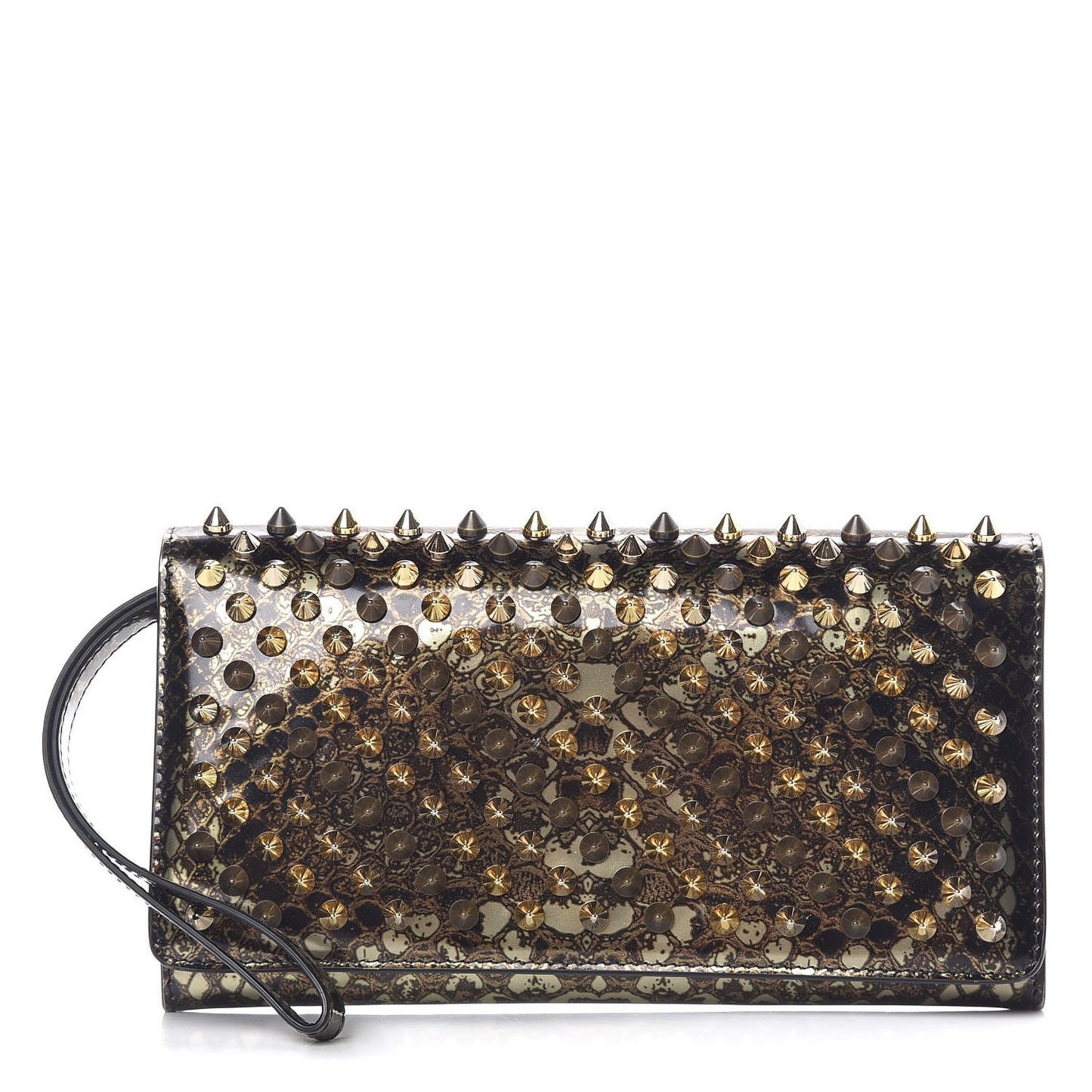 Patent Specchio Printed Macaron Flap Wallet Multi Metal