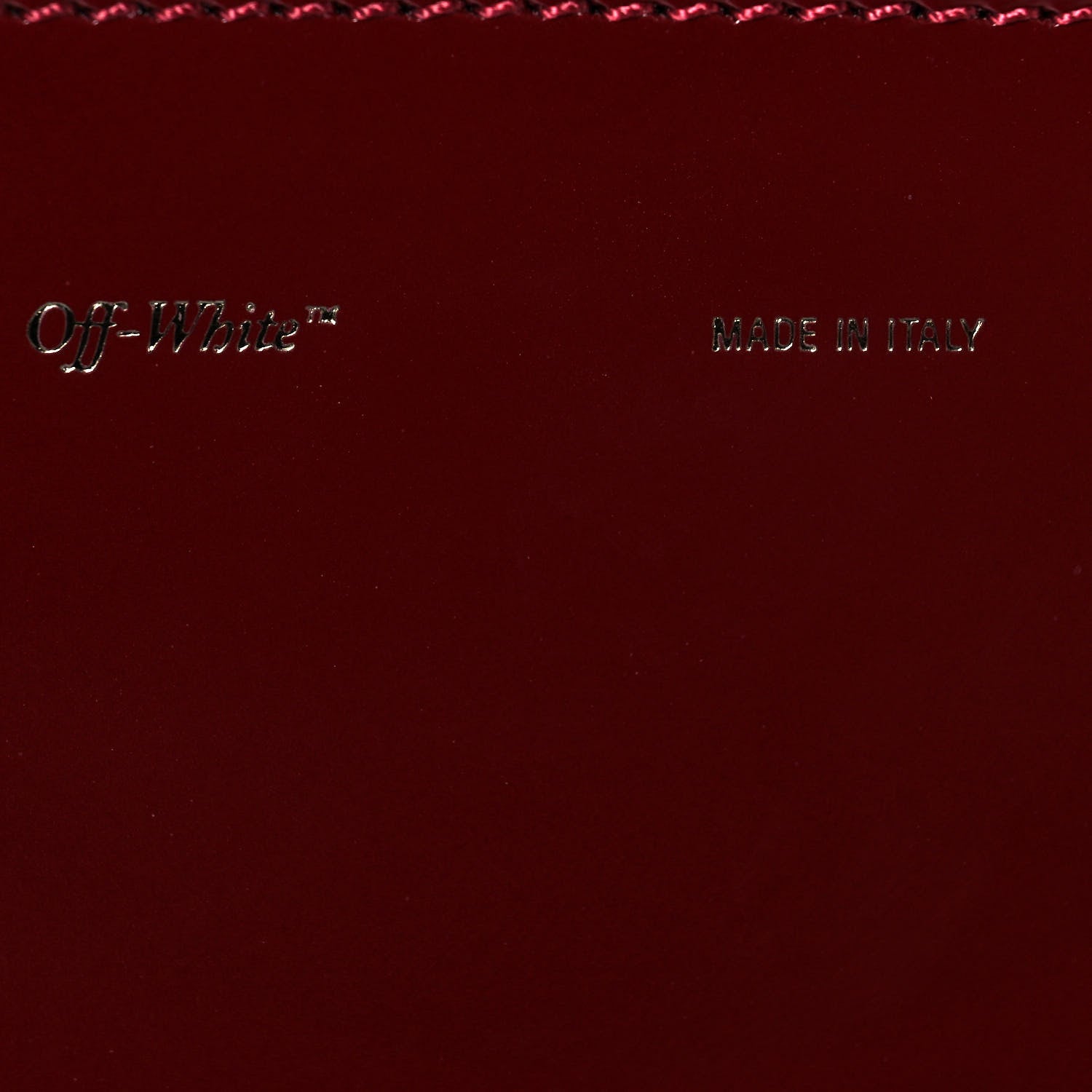 Off-White Calfskin Padded Diag Binder Flap Bag Burgundy 13 of 18