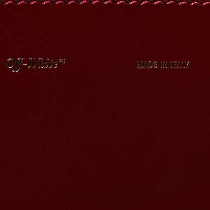 Off-White Calfskin Padded Diag Binder Flap Bag Burgundy 13 of 18