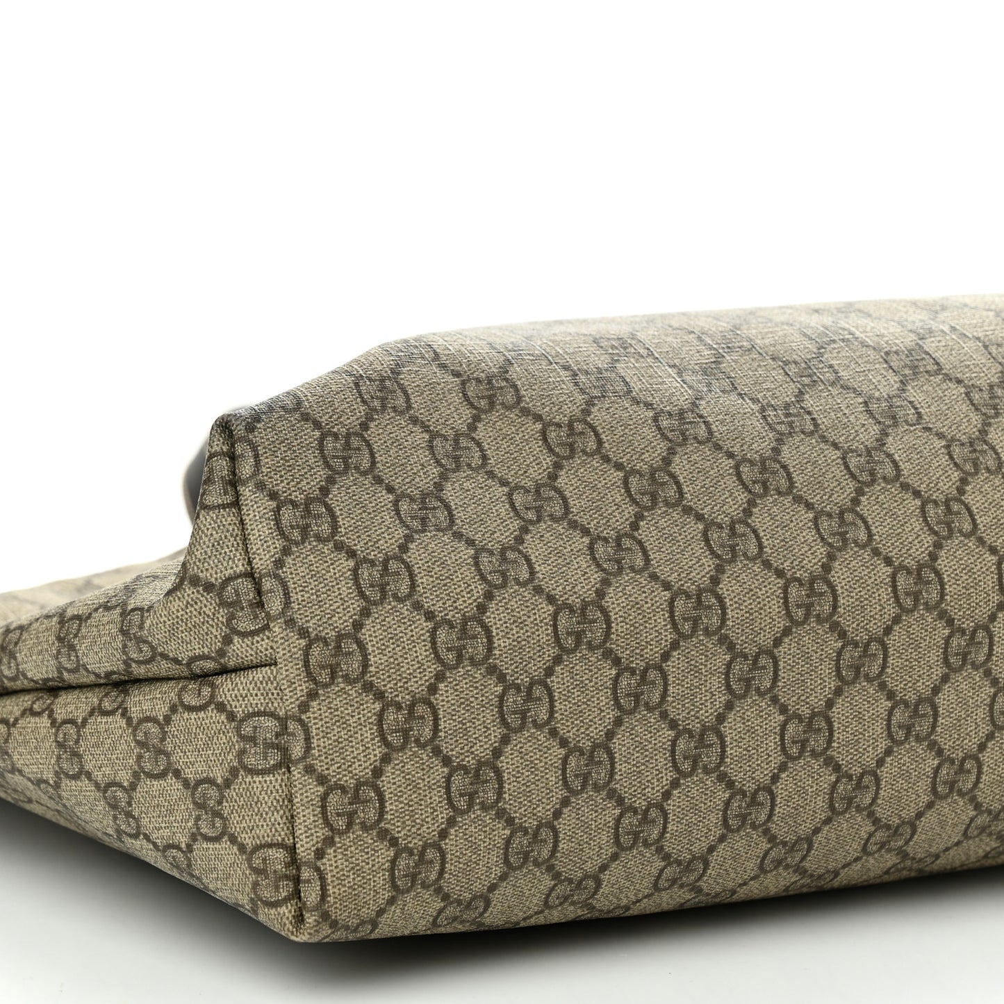 GG Supreme Monogram Large Zippered Shopping Tote Brown