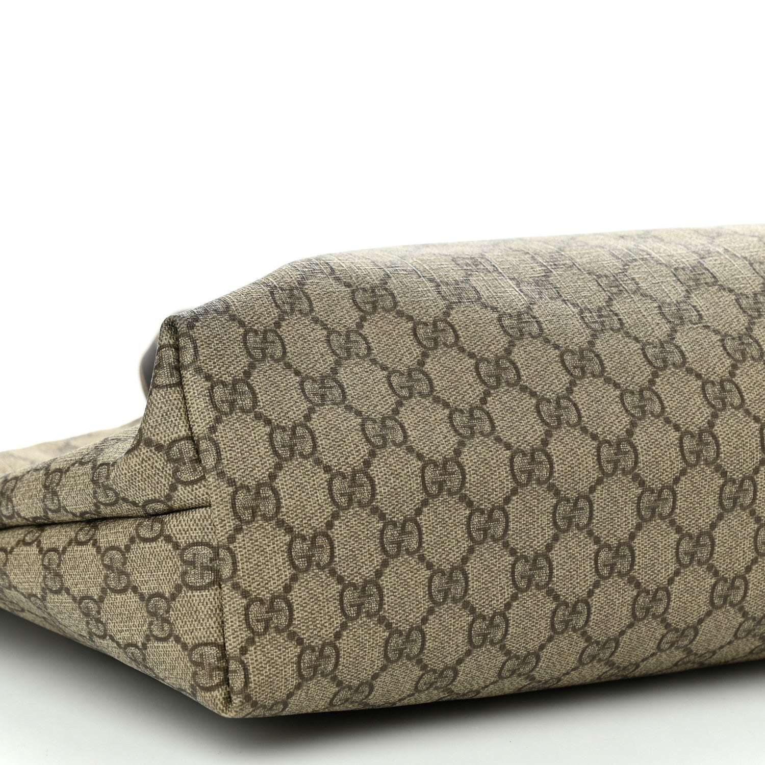 Gucci GG Supreme Monogram Large Zippered Shopping Tote Brown 9 of 15