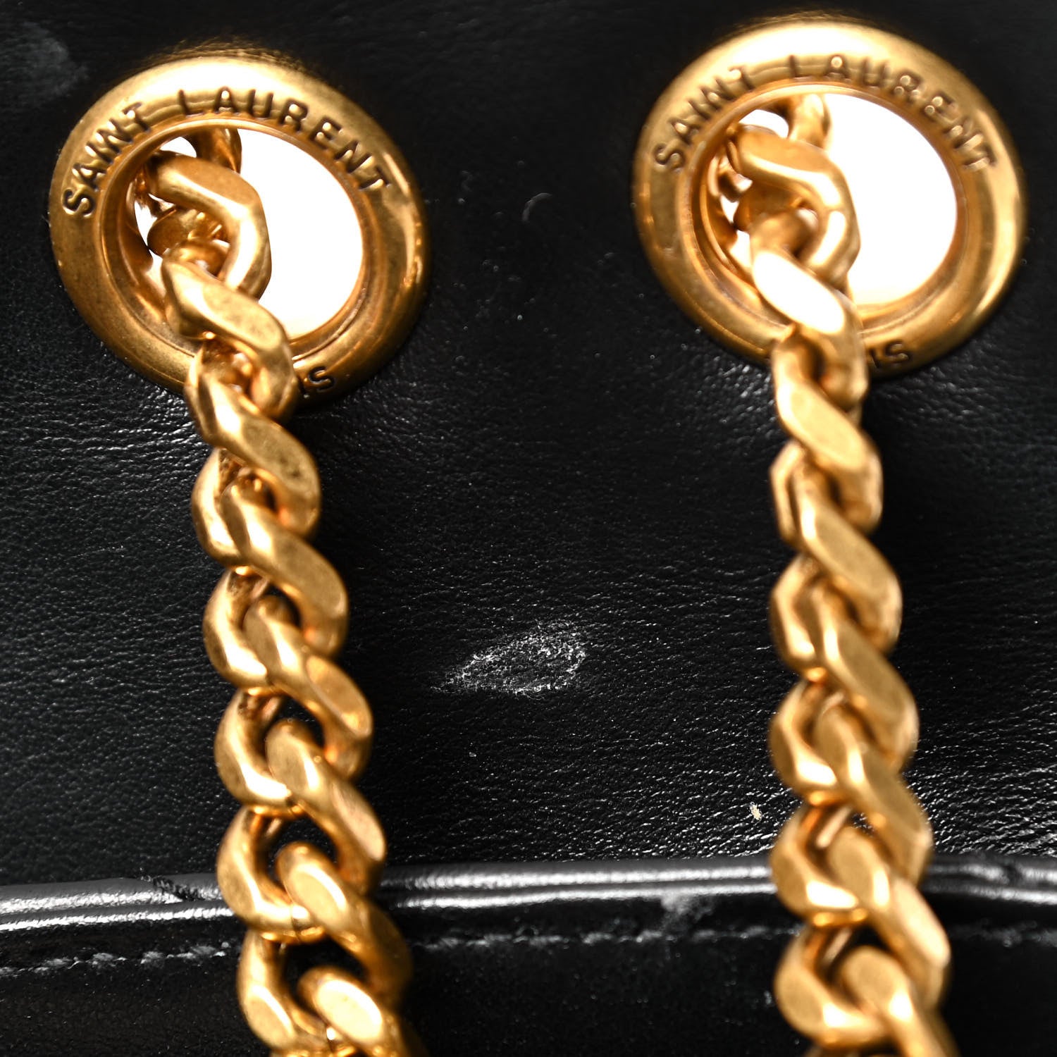 Saint Laurent Calfskin Y Quilted Monogram Medium Loulou Chain Satchel Black 6 of 7
