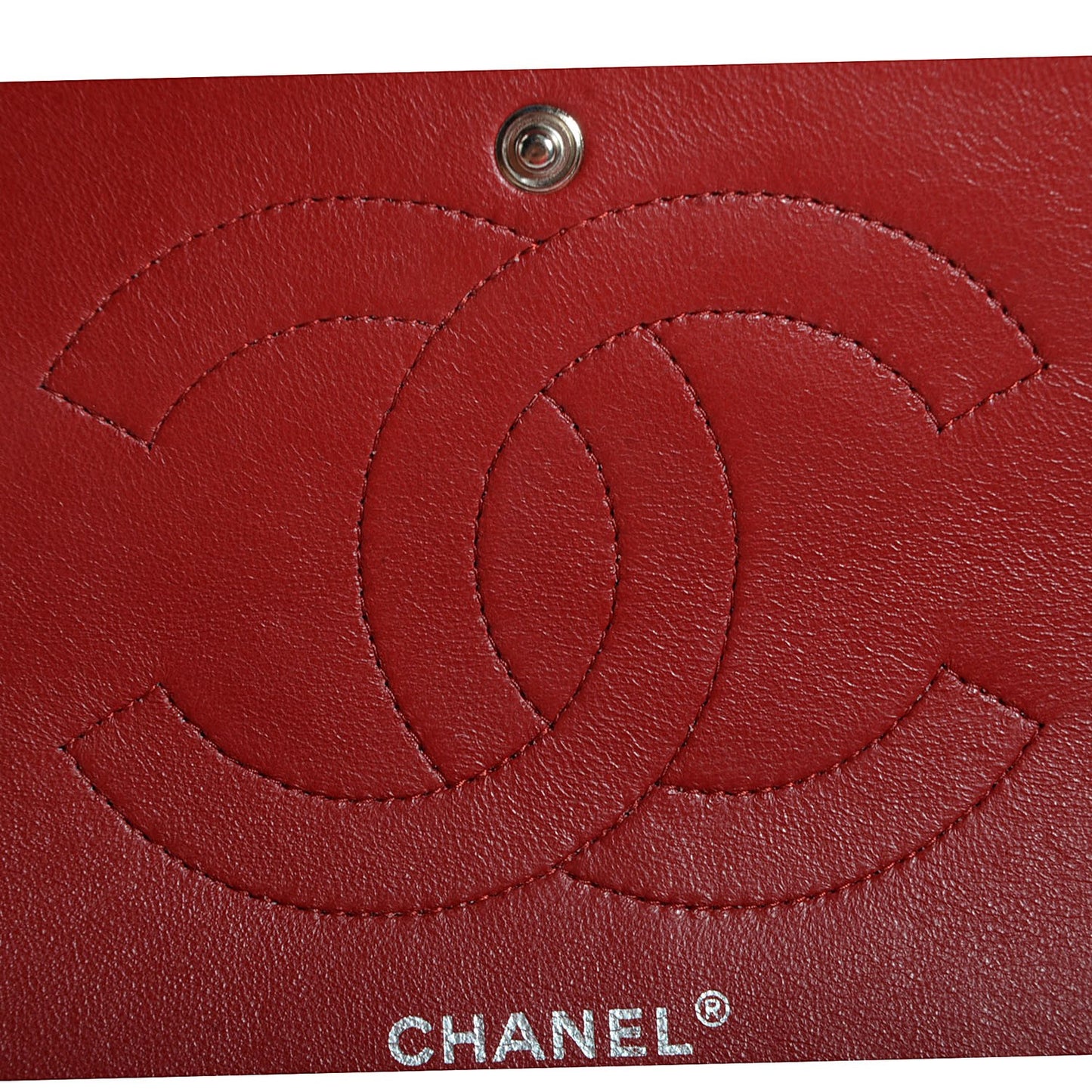 Caviar Quilted Jumbo Double Flap Red