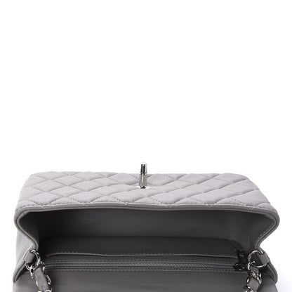 Chanel Lambskin Quilted Mini Rectangular Flap Grey 5 of 11