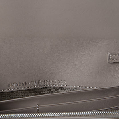 Fendi Vitello Liberty Century Lucido By The Way Continental Wallet On Chain Tortora 6 of 9
