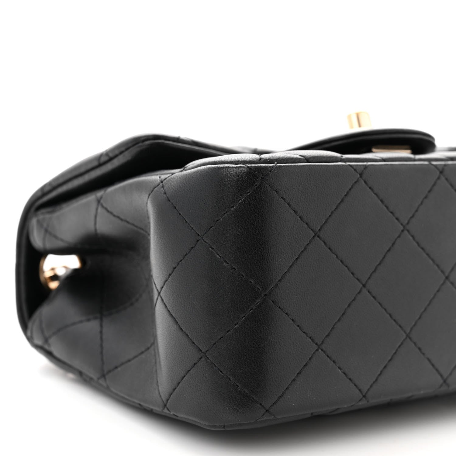 Chanel Lambskin Quilted Mini Square Flap Black 9 of 10