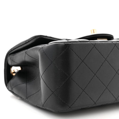 Chanel Lambskin Quilted Mini Square Flap Black 9 of 10