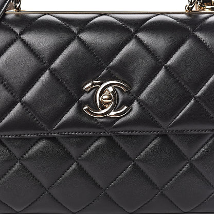 Chanel Lambskin Quilted Small Trendy CC Dual Handle Flap Bag Black 14 of 15