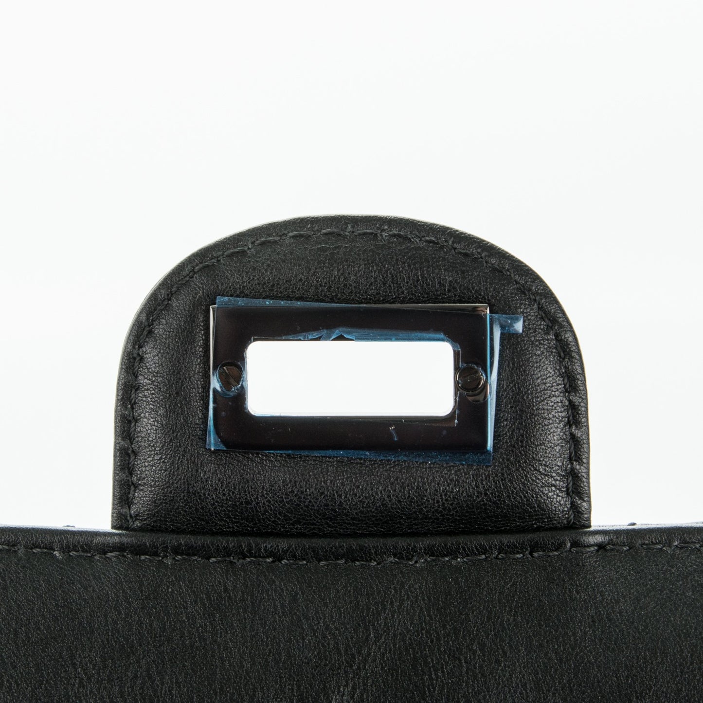 Crumpled Calfskin Quilted 2.55 Reissue 226 Double Flap So Black