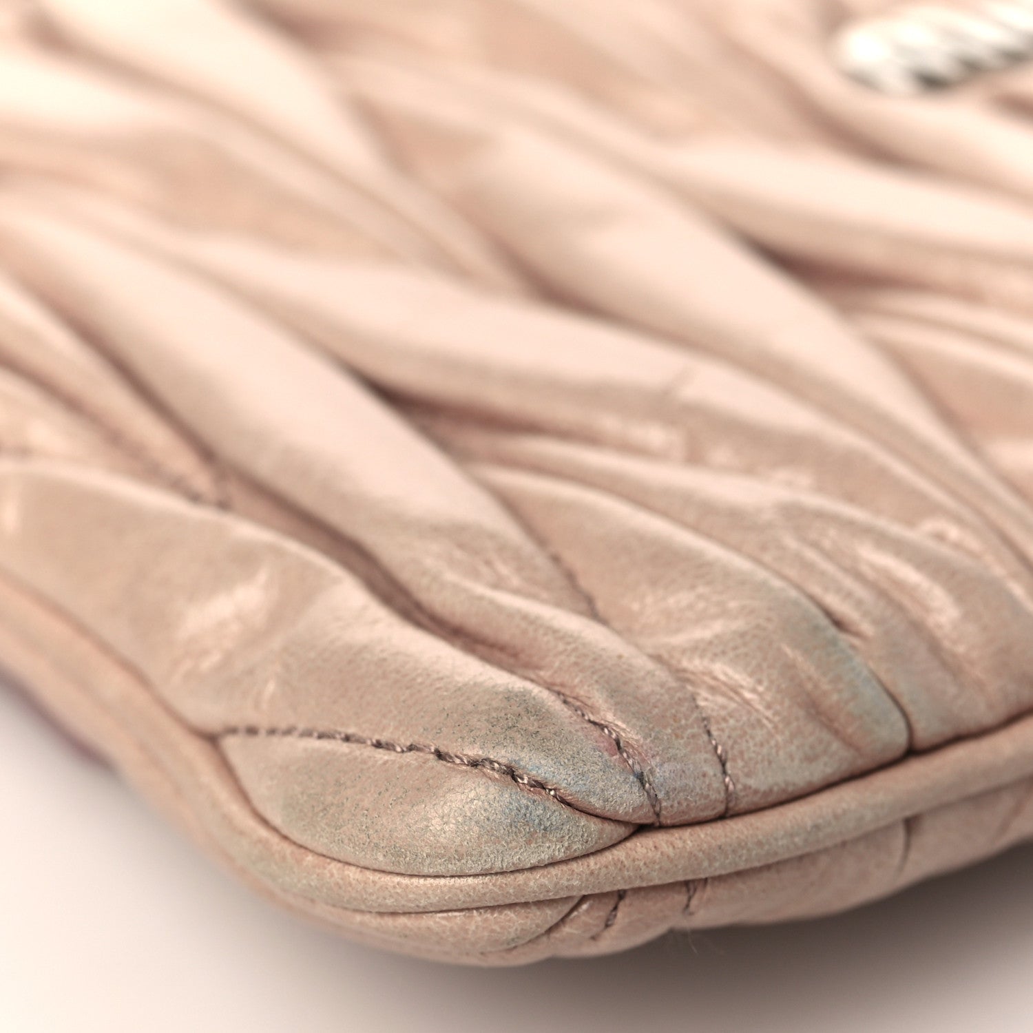 Miu Miu Nappa Matelasse Shine Shoulder Bag Pink 8 of 10