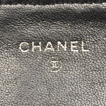 Chanel Lambskin Quilted Large Gusset Flap Wallet Black 7 of 11