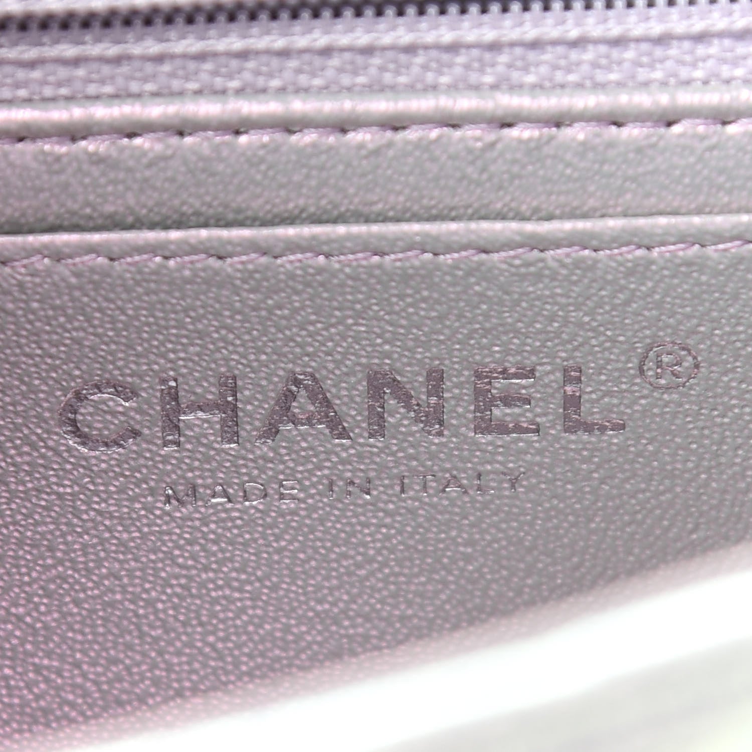 Chanel Iridescent Calfskin Quilted Mini Rectangular Flap Light Purple 6 of 11