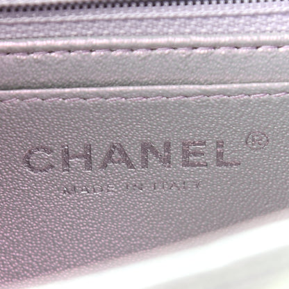 Chanel Iridescent Calfskin Quilted Mini Rectangular Flap Light Purple 6 of 11
