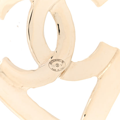 Chanel Metal CC Heart Coco In Love Hoop Earrings Gold 4 of 6