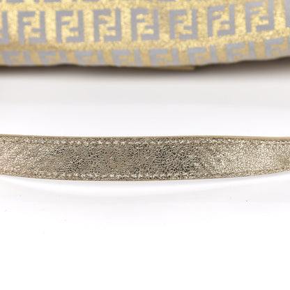 Fendi Metallic Zucchino Baguette Gold Silver 9 of 9