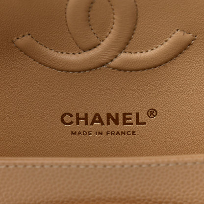 Chanel Caviar Quilted Medium Double Flap Beige 6 of 11