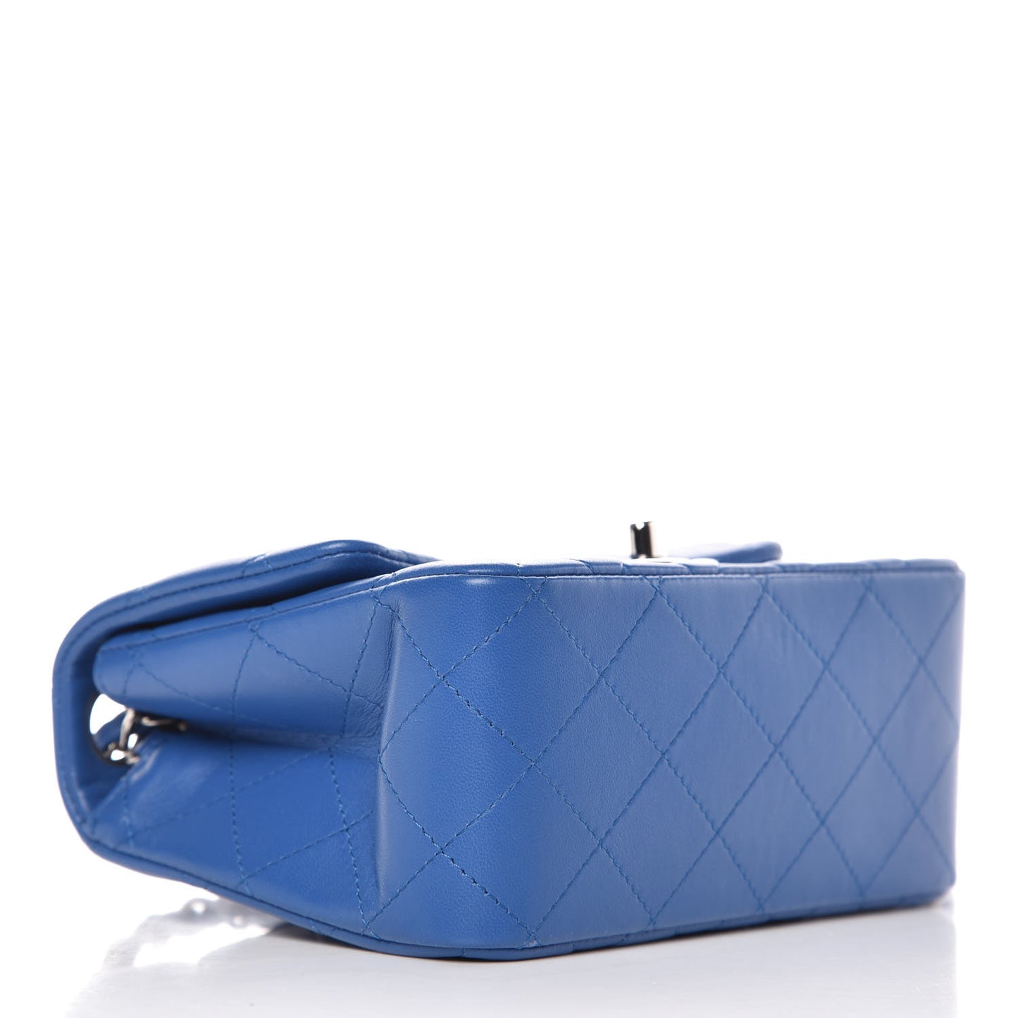 Lambskin Quilted Mini Square Flap Blue