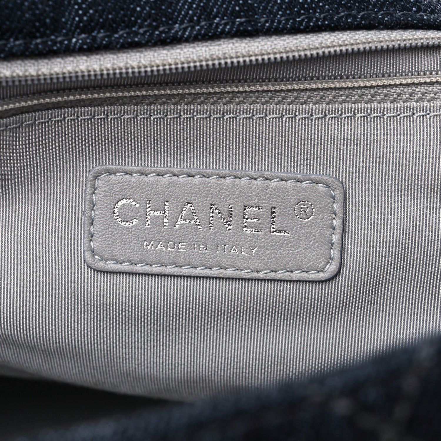 Chanel Denim Quilted Stretch Spirit Messenger Bag Dark Blue 6 of 12