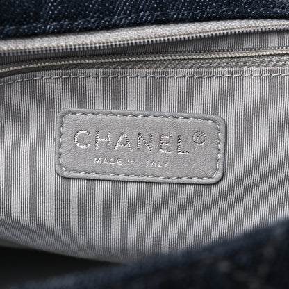 Chanel Denim Quilted Stretch Spirit Messenger Bag Dark Blue 6 of 12