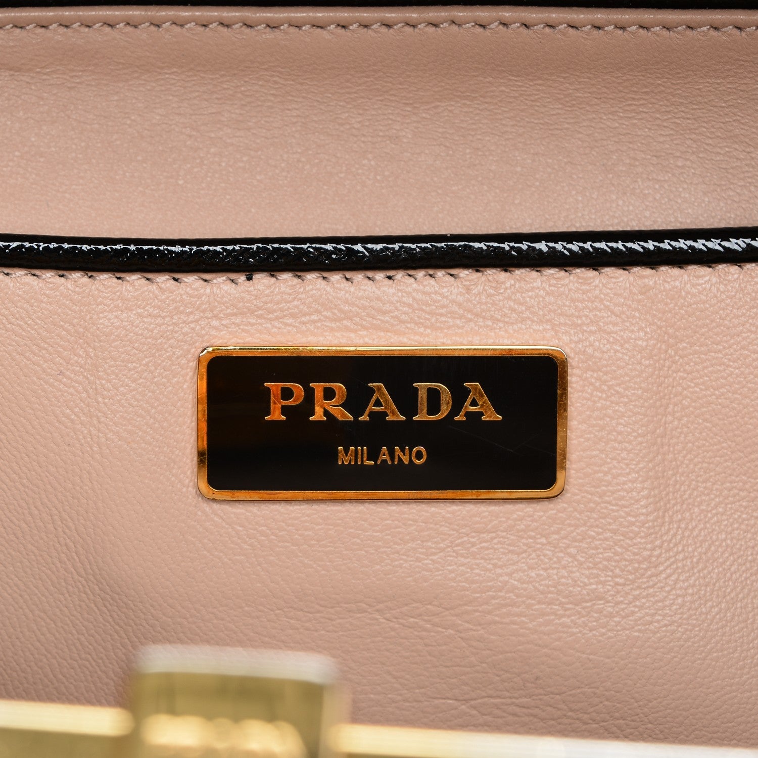 Prada Saffiano Vernice Pyramid Bag Black White Rosso 6 of 7