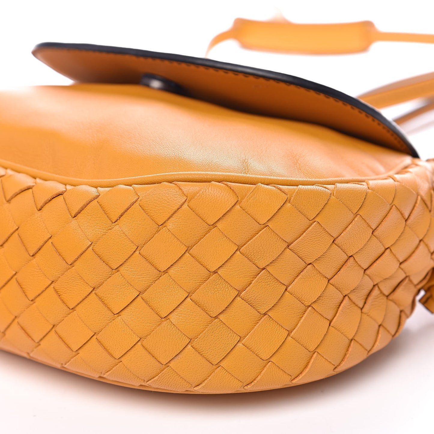 Nappa Intrecciato Small Nodini Flap Crossbody Marigold