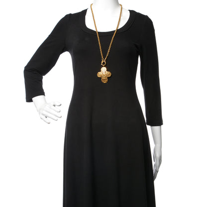 Chanel CC Chain Pendant Long Necklace Gold 2 of 6