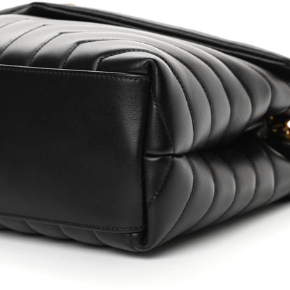 Saint Laurent Calfskin Y Quilted Monogram Medium Loulou Chain Satchel Black 10 of 11