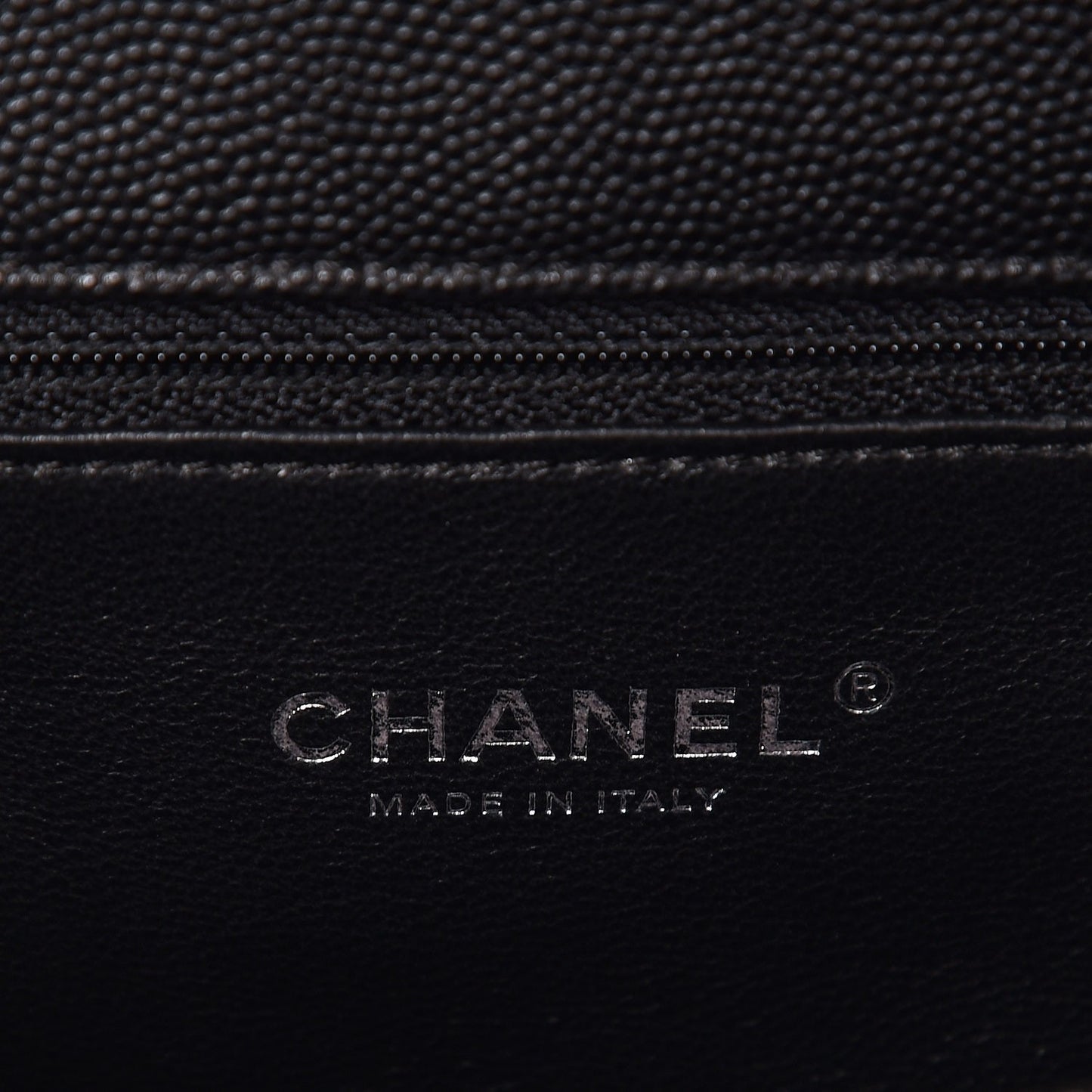 Caviar Lizard Quilted Small Coco Handle Flap Black