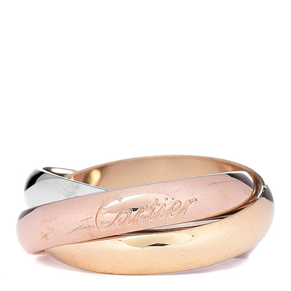 Cartier 18K Pink Yellow White Gold Classic Trinity Ring 49 4.75 1 of 5