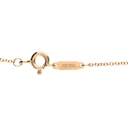 Tiffany 18K Rose Gold Diamond Atlas Pierced Key Pendant Necklace 4 of 7