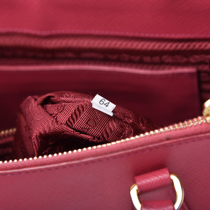 Prada Saffiano Small Galleria Double Zip Tote Fuxia 9 of 12