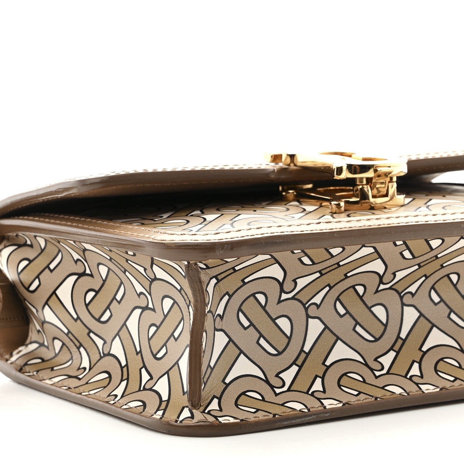 Burberry Calfskin Monogram Mini TB Bag Brown 8 of 14